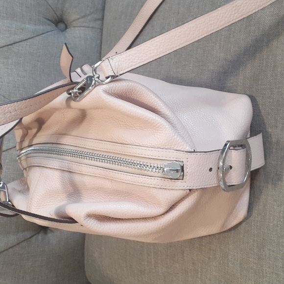 J.crew bristol  pebble pale pink  leather women's  satchel handbag - Picture 9 of 17